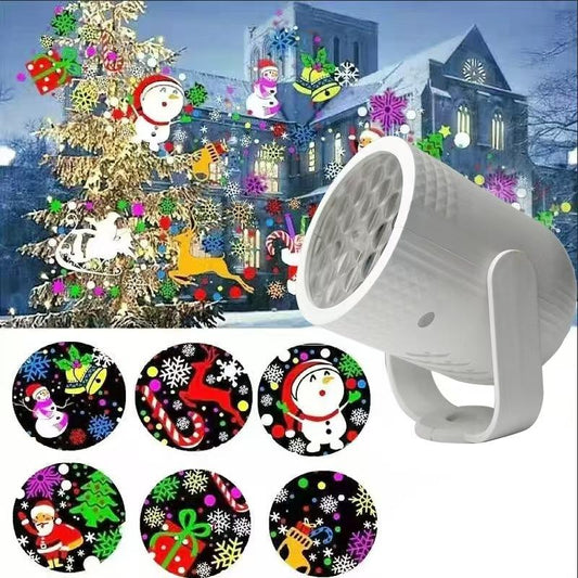 Christmas Projector Lights Outdoor/Indoor, Christmas LED Lights Projector with Christmas Decorative Patterns for Indoor Outdoor Garden Patio Yard House Wall, Holiday Projector for Xmas Party, Holiday Decorative Lights
